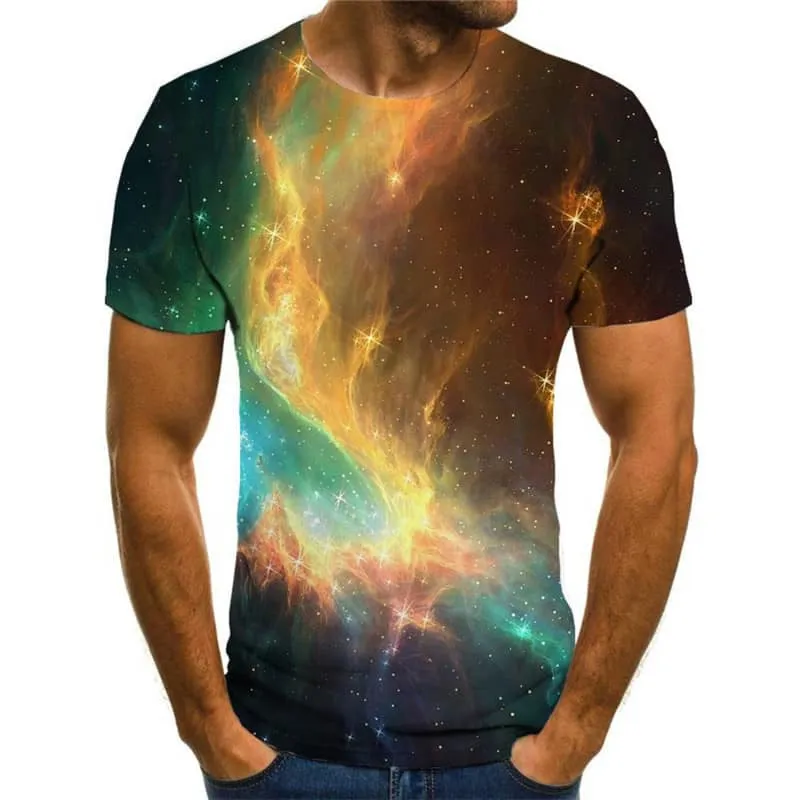 abstract t shirt  personality tee top  Casual fun geometric colorful art art costume men's