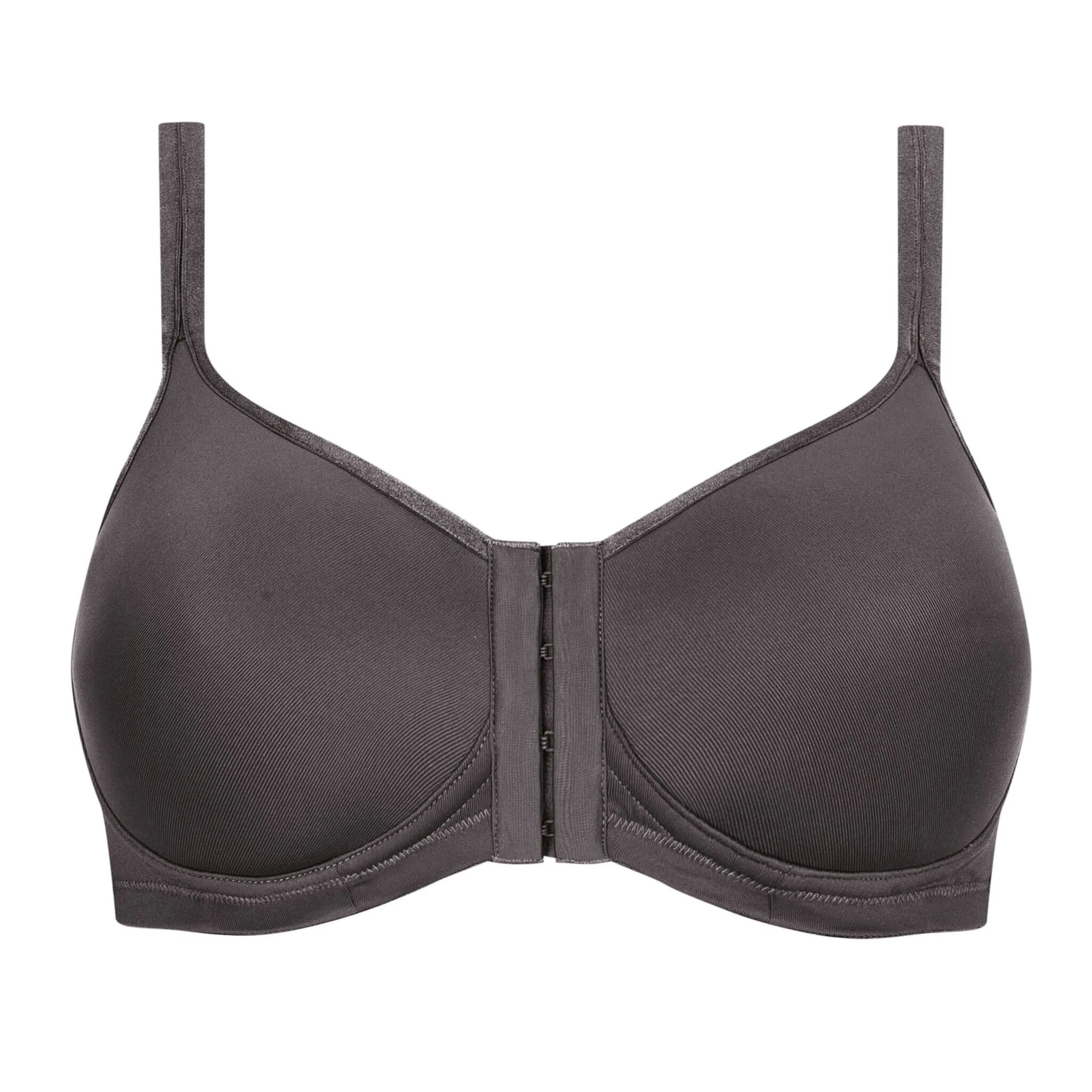 Amoena® Mara Front Closure T-Shirt Bra Dark Grey