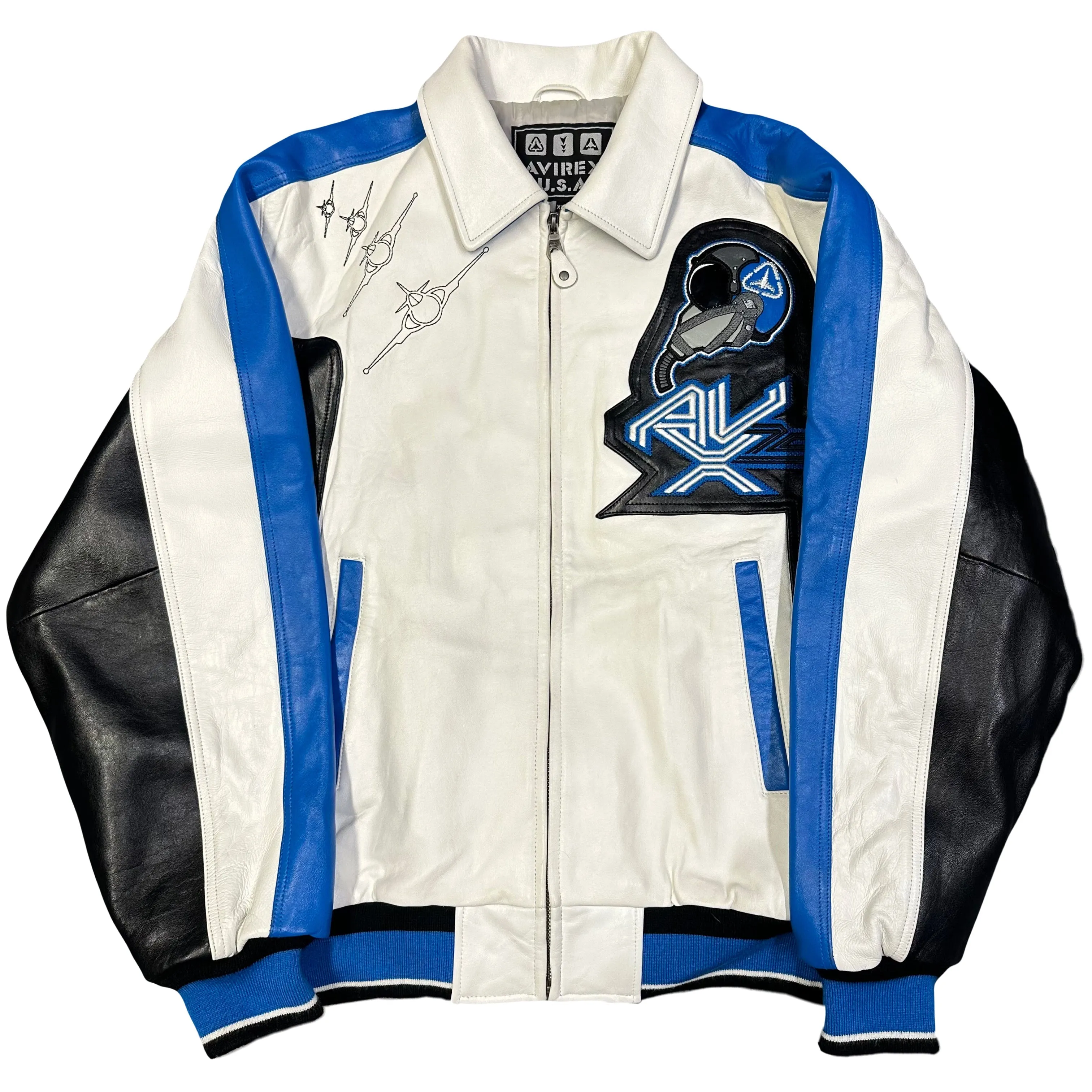 ARCHIVE Avirex Fighter Jet Leather Jacket ( XXL )