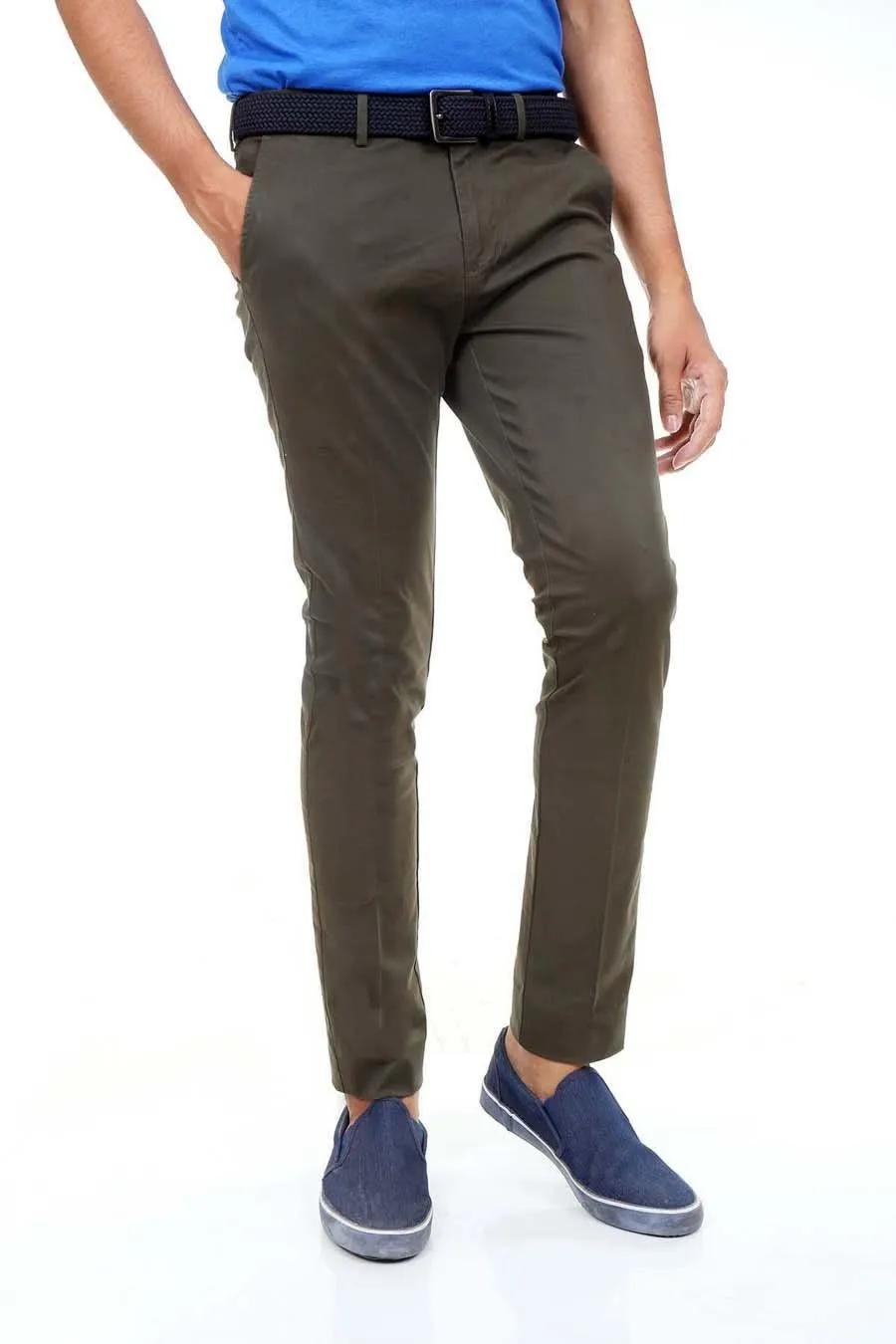 Casual Pant Cross Pocket Olive - Slim Fit