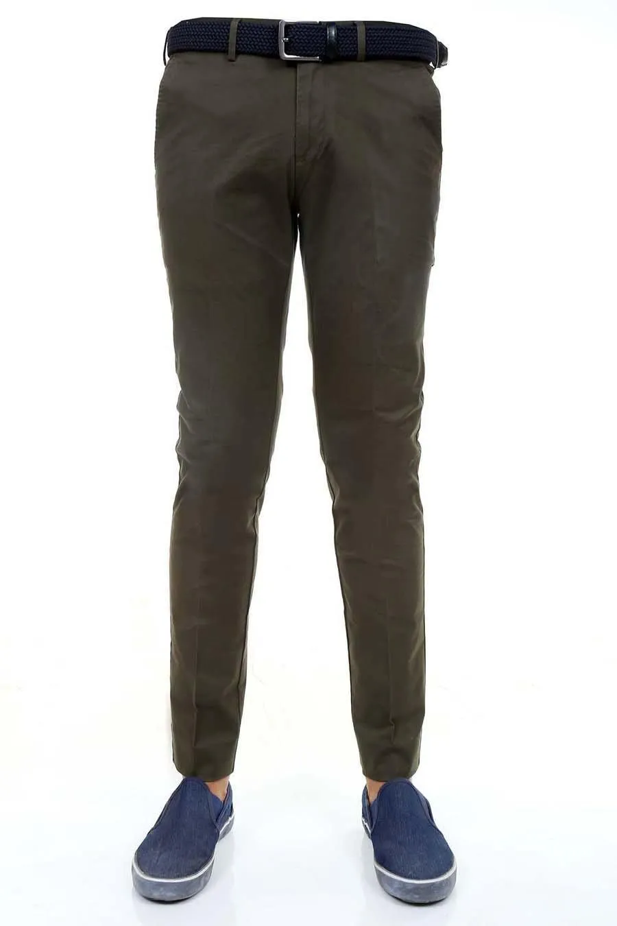 Casual Pant Cross Pocket Olive - Slim Fit