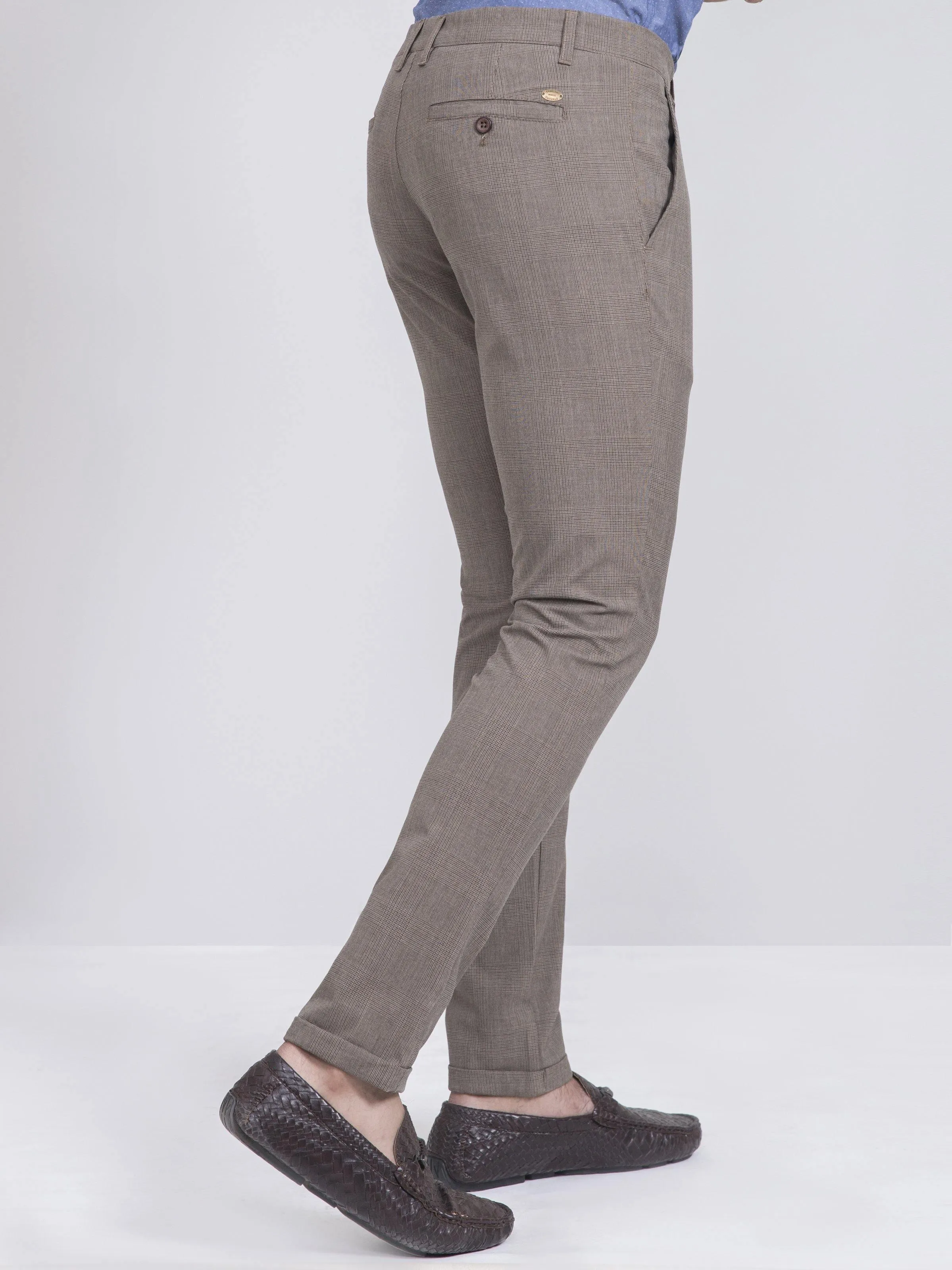 CASUAL PANT SLIM FIT KHAKI BROWN