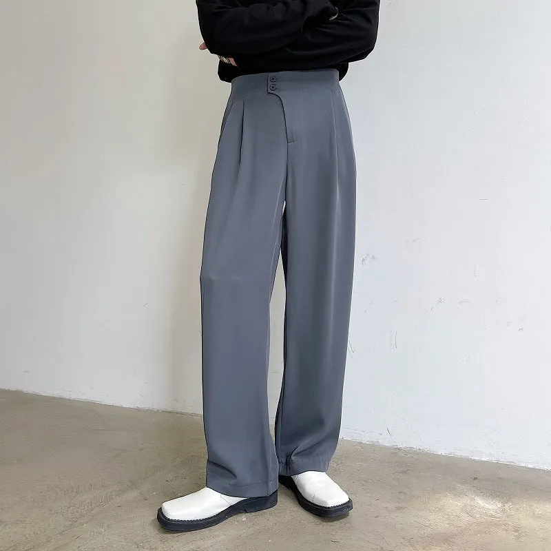 Casual Straight Drape Trousers