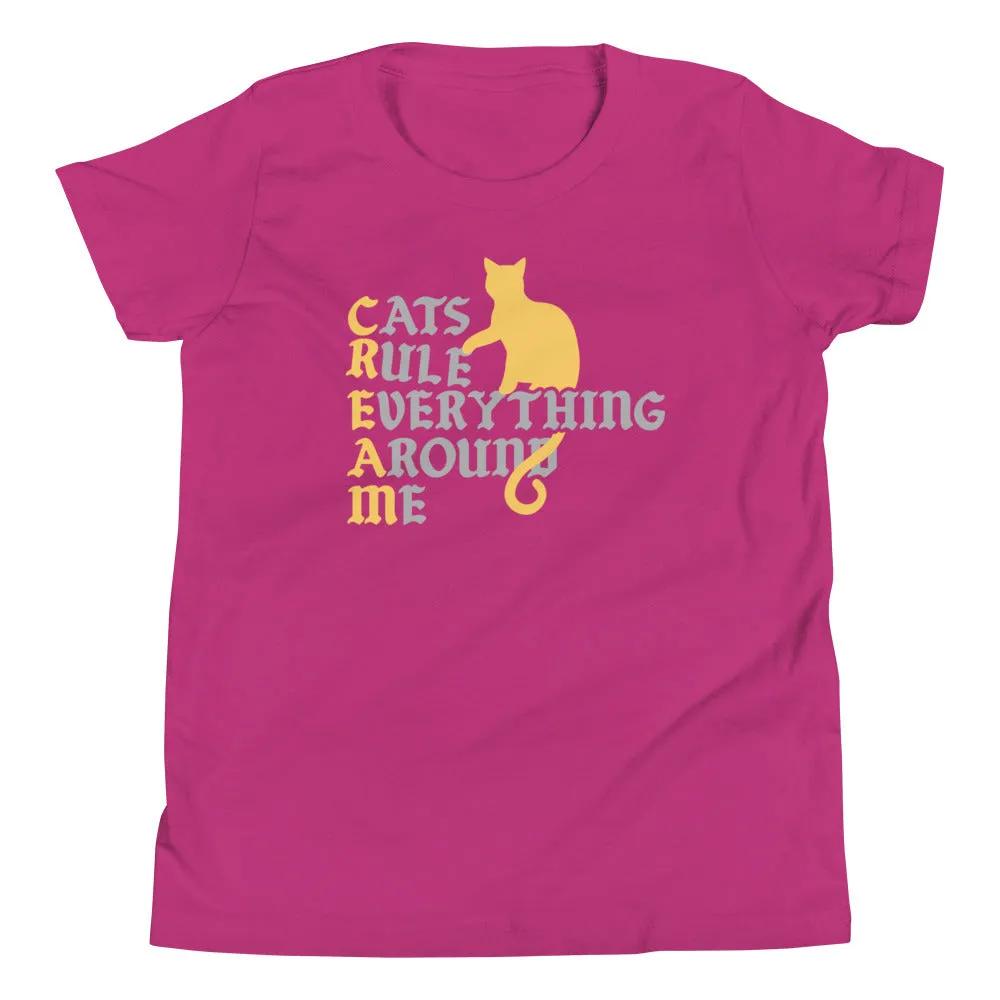 Cats Rule Everything Around Me Kid's Youth Tee