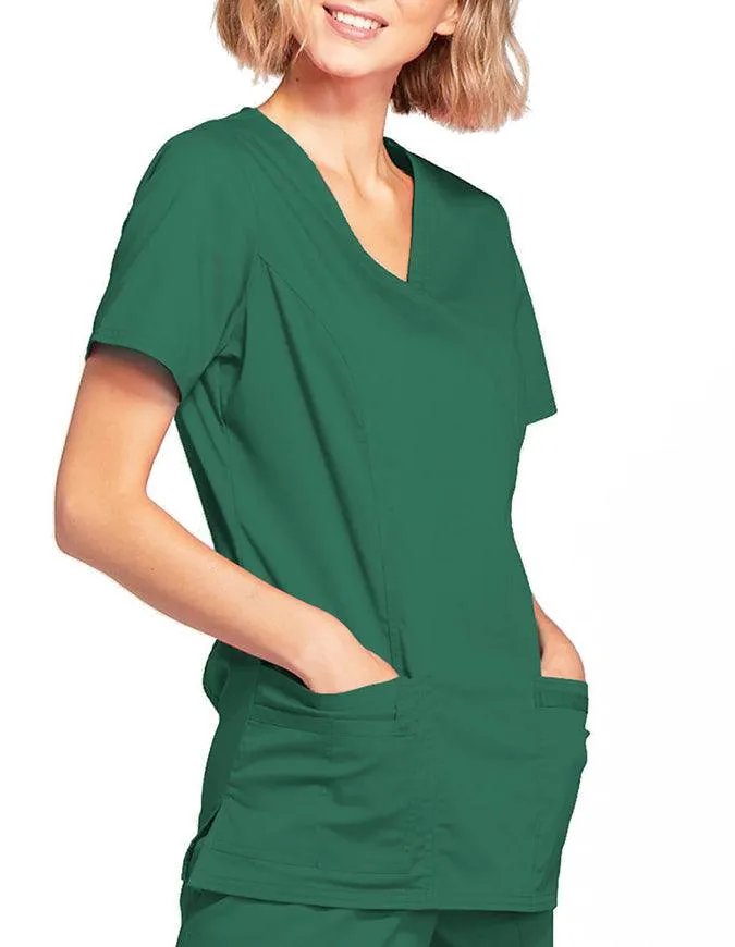 Cherokee Workwear Women's Mock Wrap Scrub Top