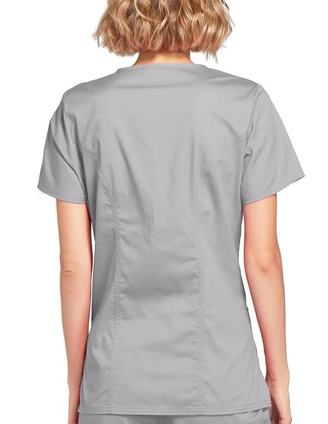 Cherokee Workwear Women's Mock Wrap Scrub Top