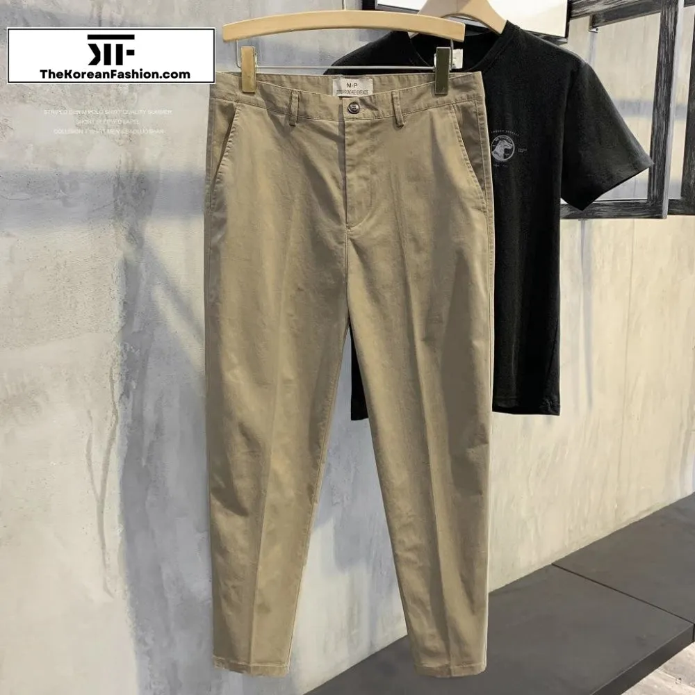 Cotton Casual Thin Suit Pants