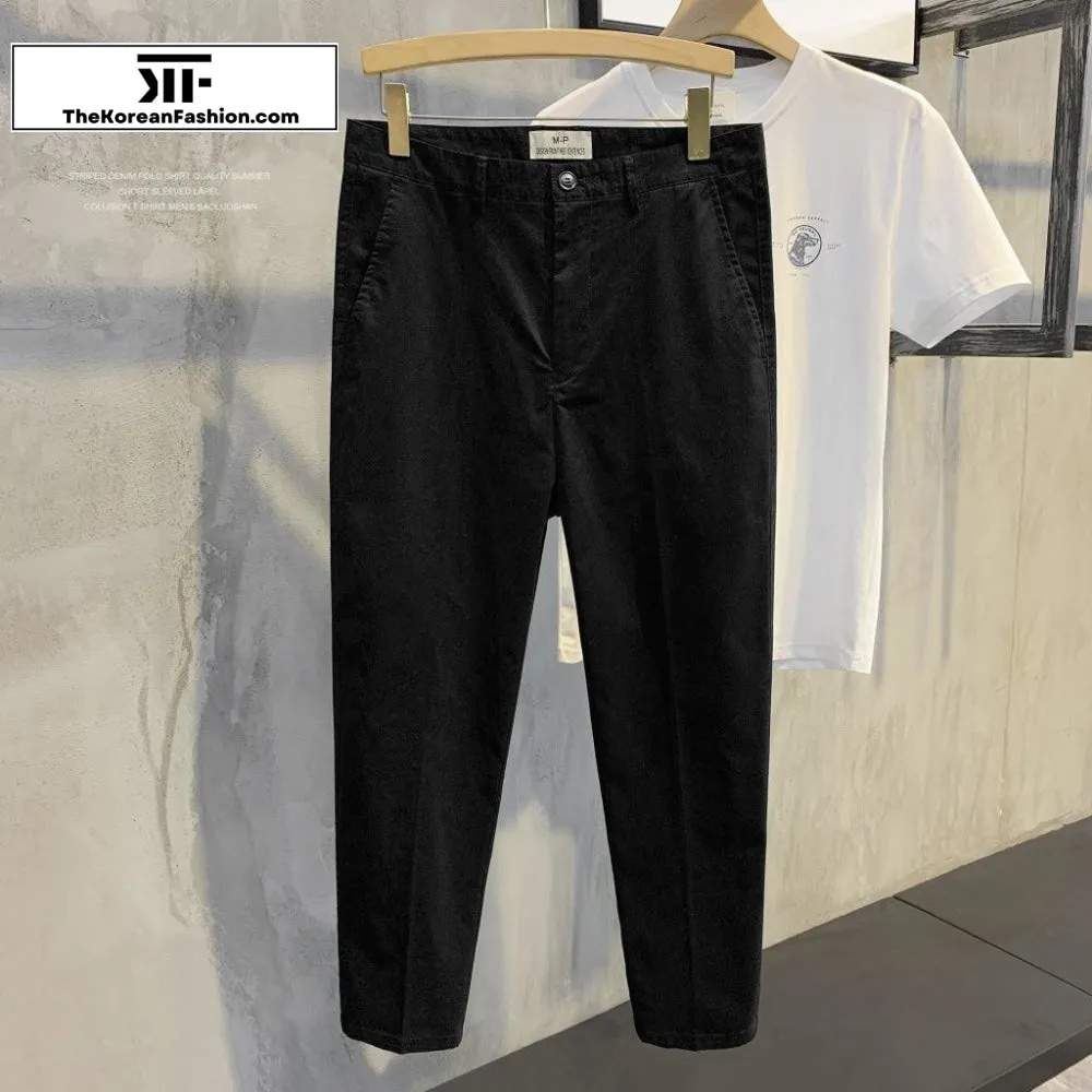 Cotton Casual Thin Suit Pants