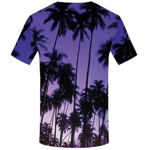 Forest T-shirt Men Tree Tshirt Printed Beach T-shirts 3d Purple Tshirts Novelty Short Sleeve Hip hop Men women New Slim Big Size