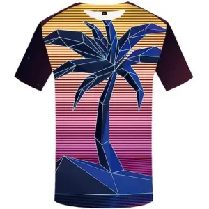 Geometric T-shirt Men Tree Tshirt Printed Colorful T shirts Funny Harajuku T-shirts Graphic Art Tshirt Anime Short Sleeve summer