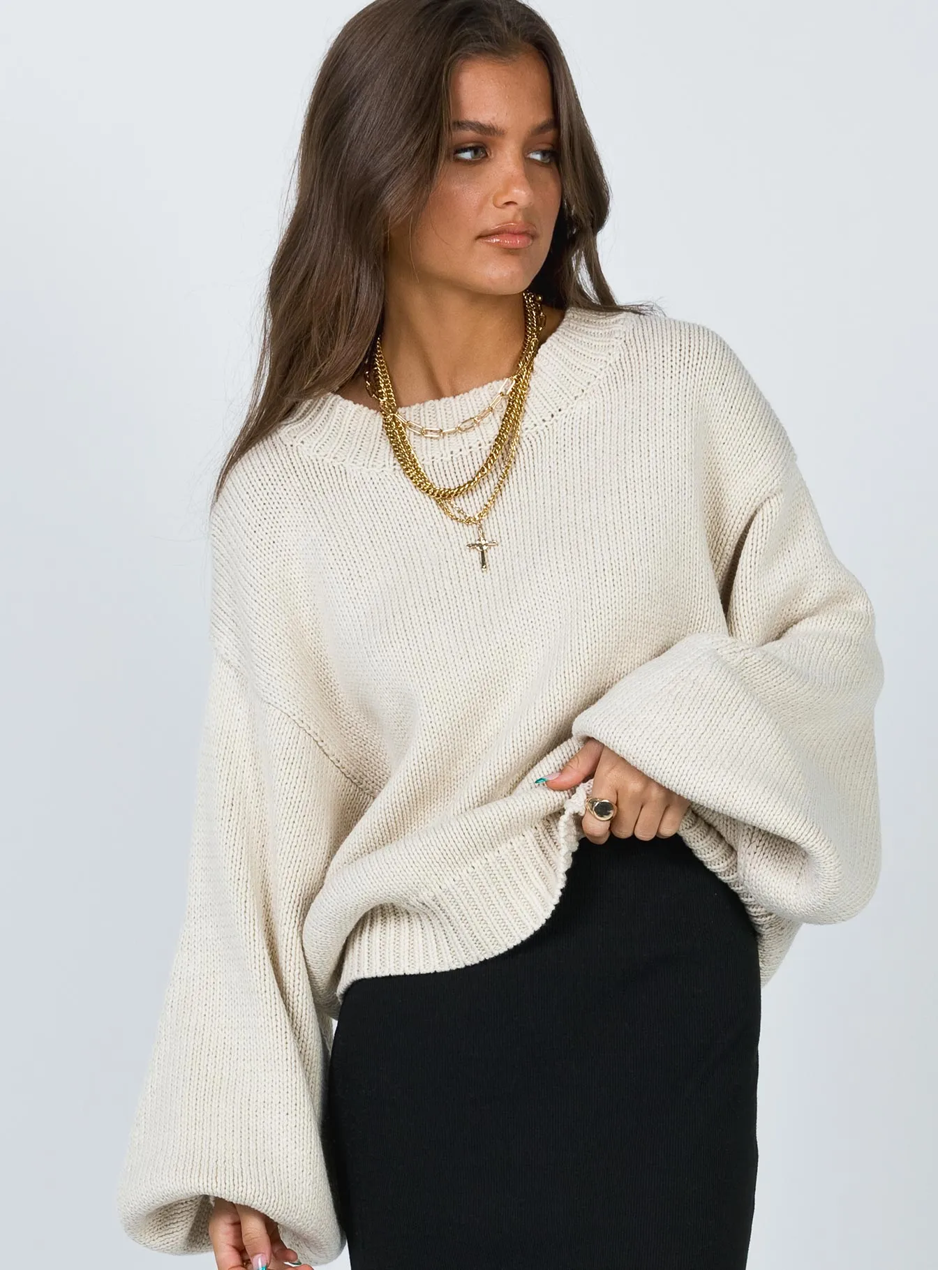 Harmony Knit Sweater Beige