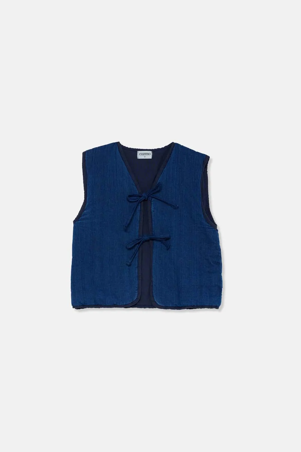 HERRINGBONE DENIM VEST