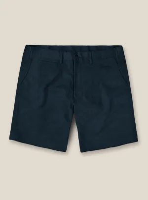 Italian Marine Blue Cotton Stretch Shorts