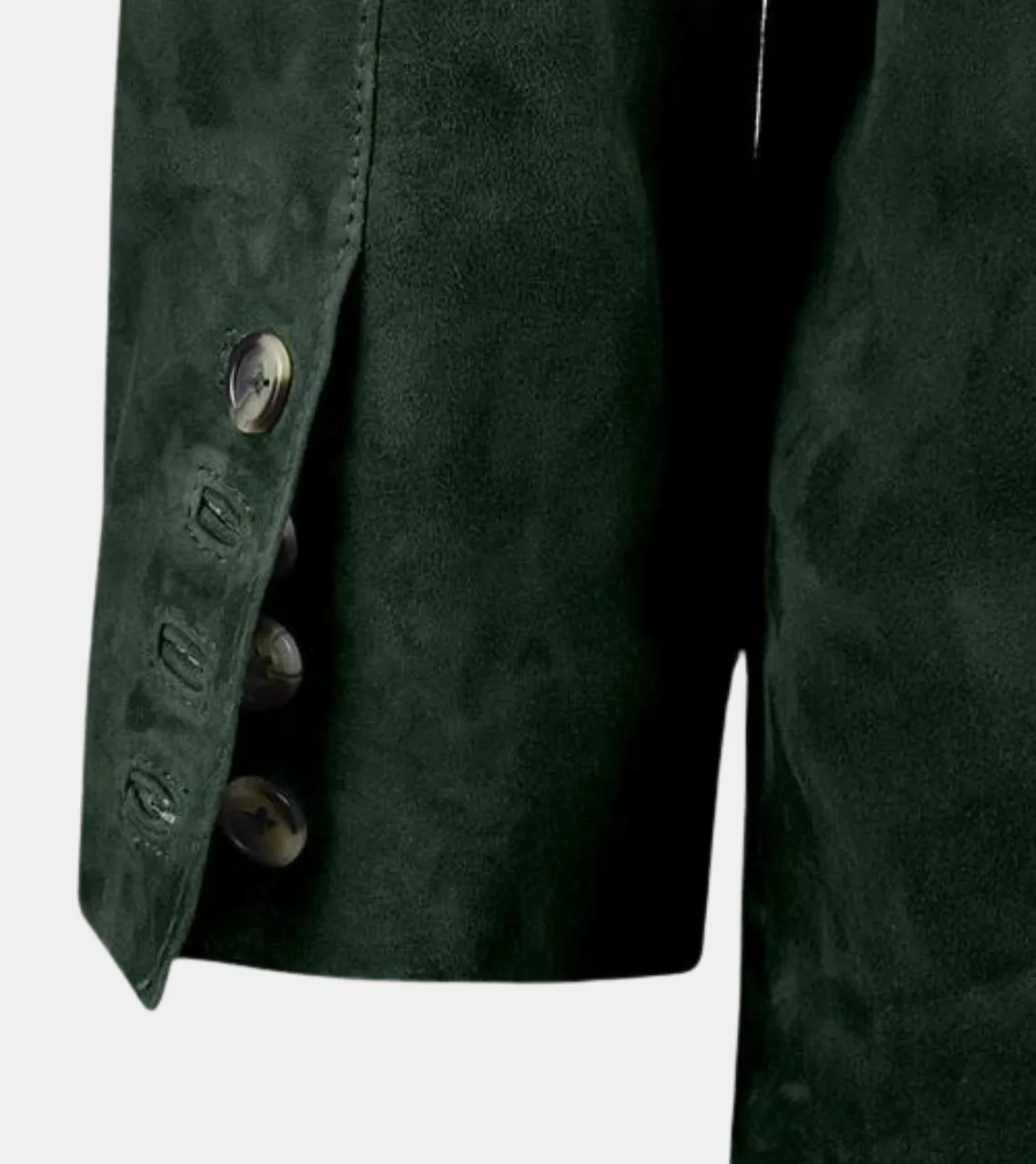 Mateo Men's Green Suede Leather Jacket