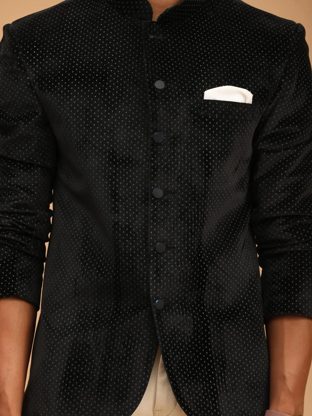 Men's Black Velvet Jodhpuri - Shrestha By Vastramay