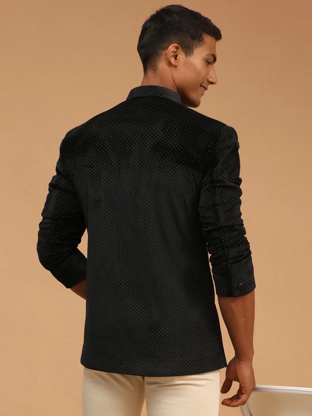 Men's Black Velvet Jodhpuri - Shrestha By Vastramay