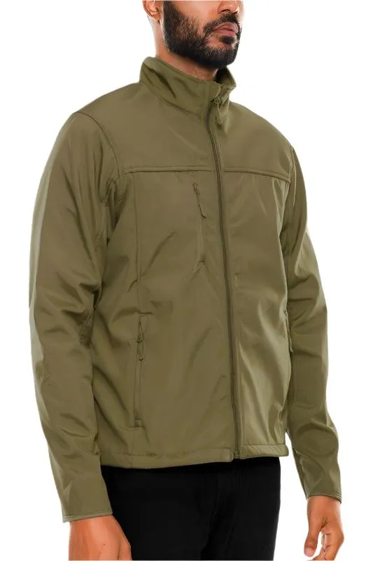 Mens Solid Soft Shell Storm Tech Jacket Coat