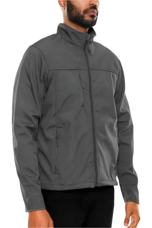 Mens Solid Soft Shell Storm Tech Jacket Coat