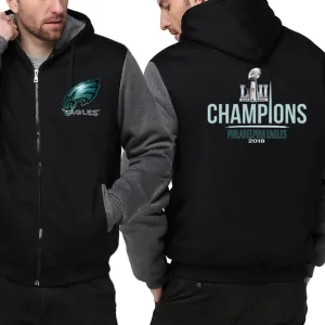 Philadelphia eagles Fan Jacket| eagles Super Bowl Fan Varsity Jackets Pullover Mens Womens (4 Colors)