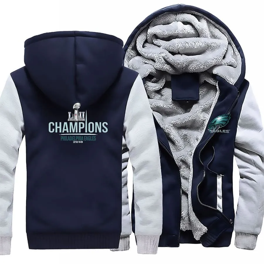 Philadelphia eagles Fan Jacket| eagles Super Bowl Fan Varsity Jackets Pullover Mens Womens (4 Colors)