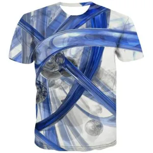 Psychedelic T-shirt Men Harajuku T-shirts Graphic White Tshirt Anime Abstract Tshirt Printed Gothic T-shirts 3d Short Sleeve