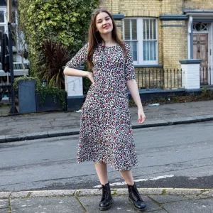 Rainbow Leopard Midi Breastfeeding Dress