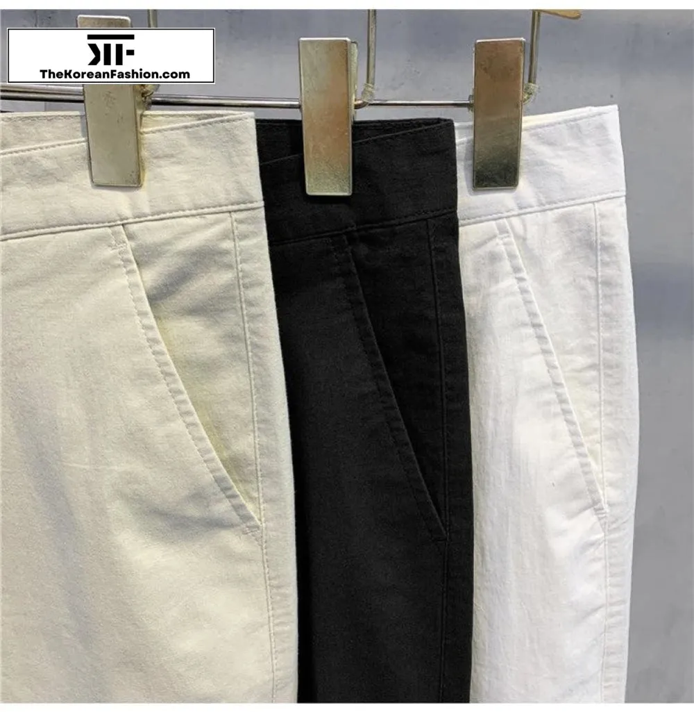 Retro Cotton Casual Pants