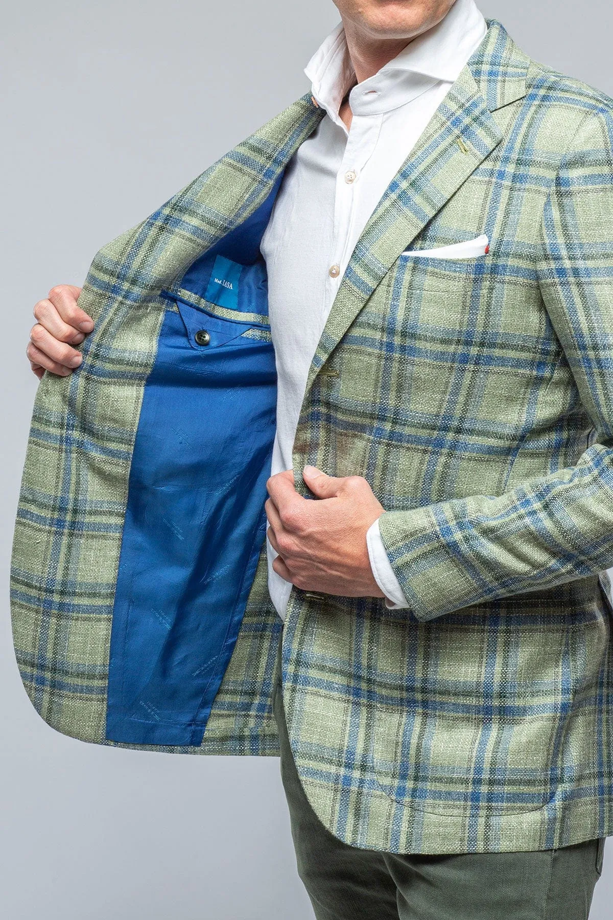 Roussillon Blue and Green Check Jacket