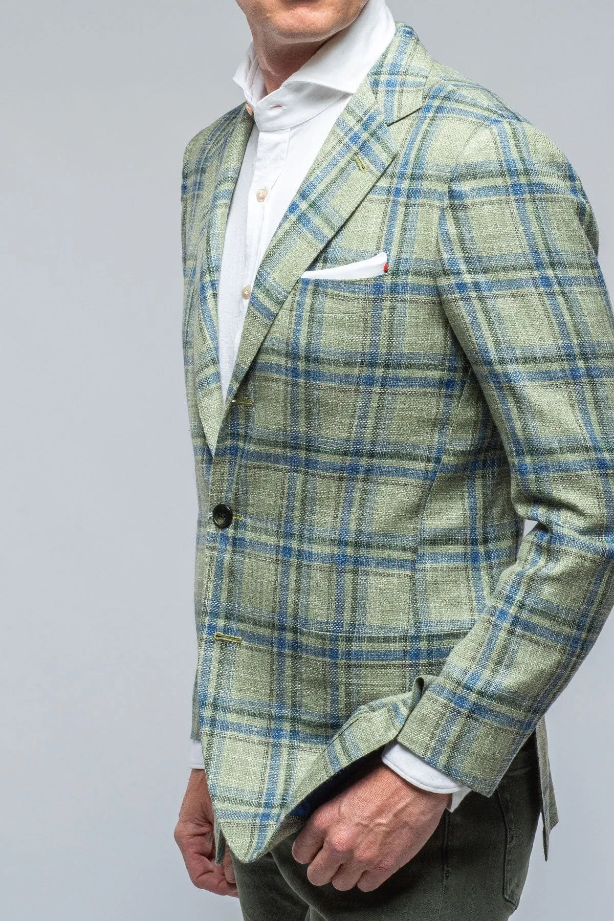 Roussillon Blue and Green Check Jacket