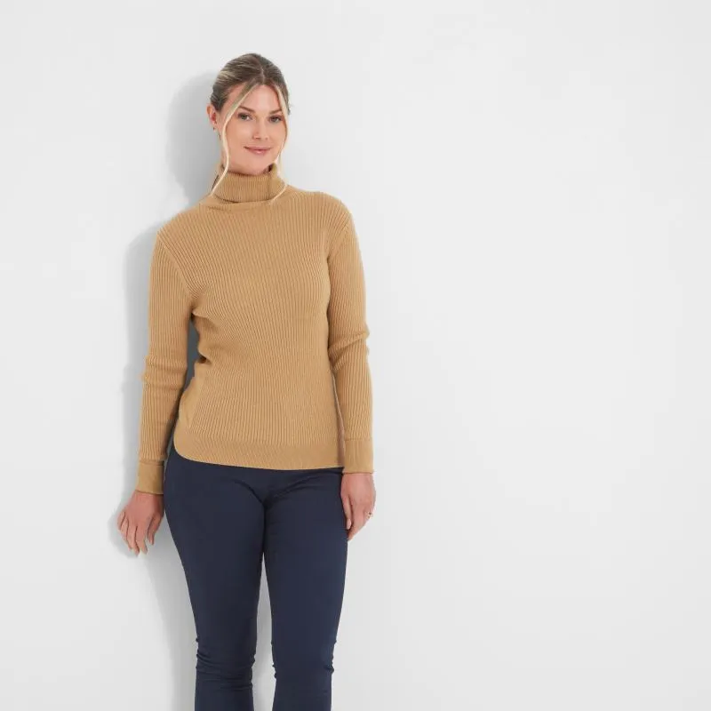 Schoffel Etive Ladies Roll Neck Jumper - Camel