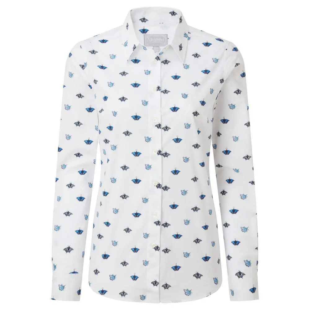 Schoffel Ladies Norfolk Shirt - Butterfly Print