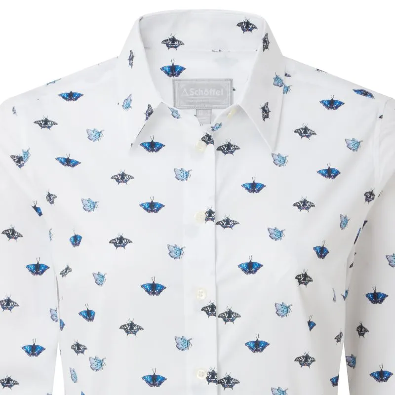 Schoffel Ladies Norfolk Shirt - Butterfly Print