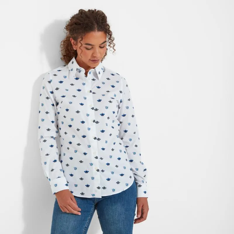 Schoffel Ladies Norfolk Shirt - Butterfly Print