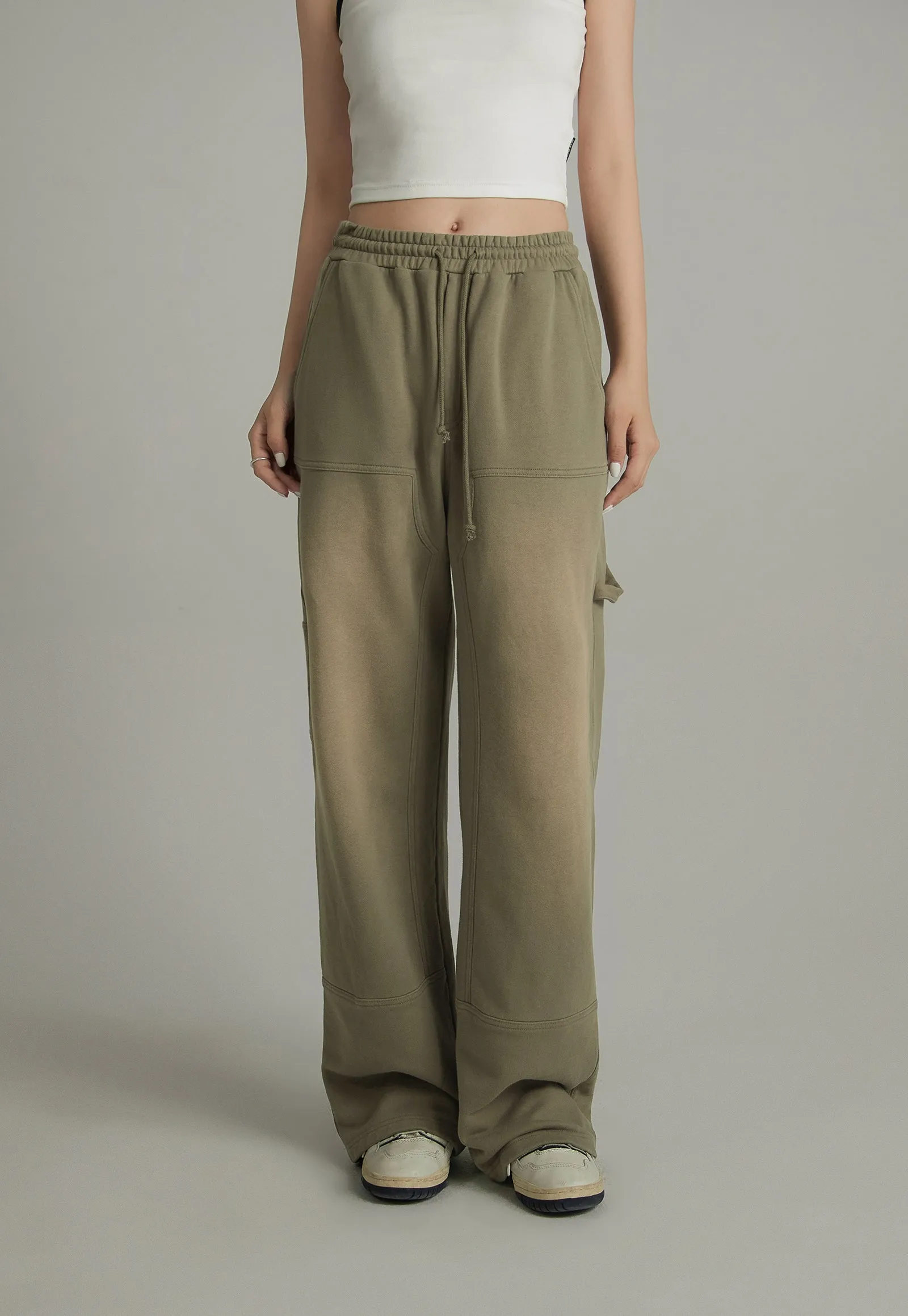 String Straight Casual Pants