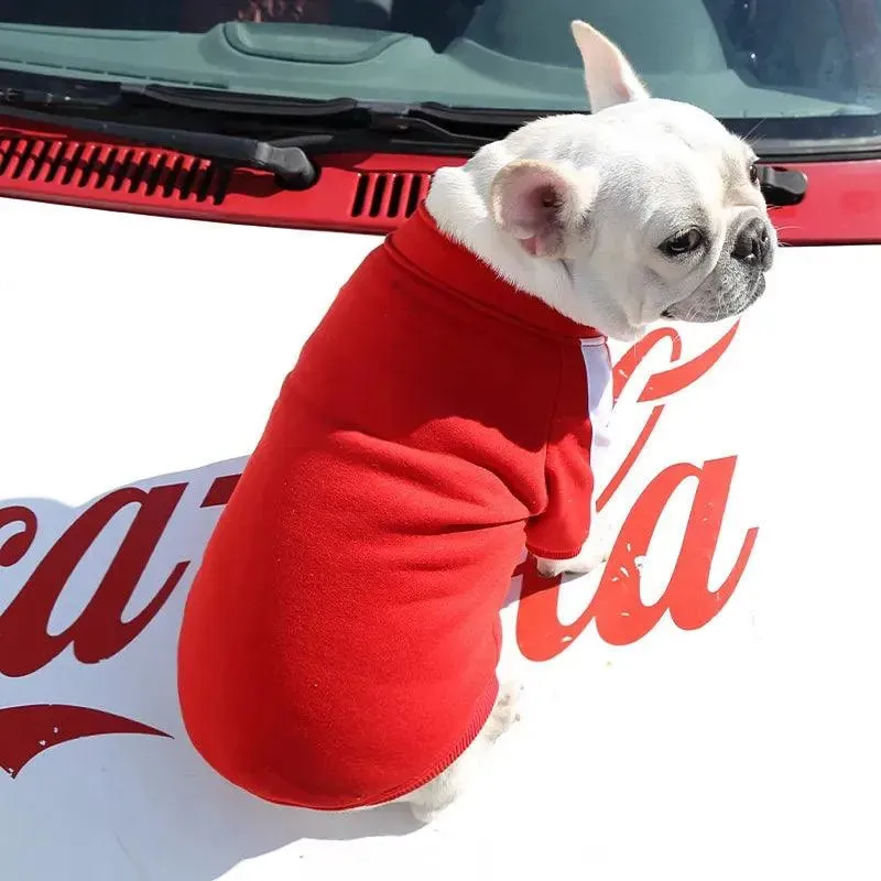 Winter Baseball Dog Jacket Pet Hoodie