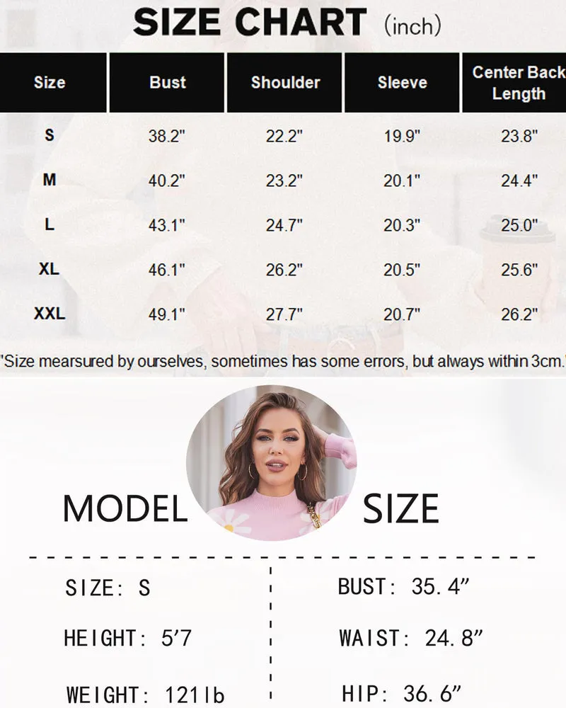 Zeagoo Women's 2023 Fall Fashion Turtleneck Sweaters Long Sleeve Lantern Ribbed Knit Chunky Loose Pullover Jumper Tops